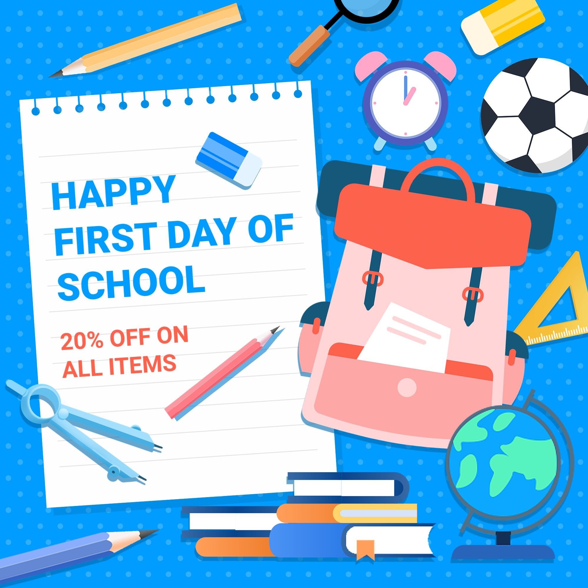 insMind Templates Back To School Sale Instagram Post Image