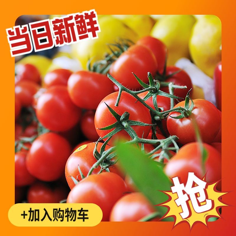 秋上新食品蔬菜西红柿小程序主图预览效果