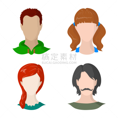 人造模特,头像,品牌名称,棕色头发,金色头发,发型,小胡子,络腮胡子,设计,布置