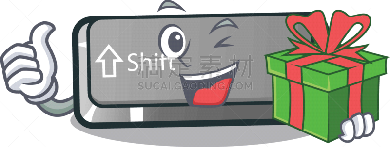 礼物,形状,按键区,动画片,可爱的,计算机,技术,设备用品,改变,沟通