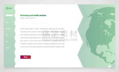 矢量,绘画插图,现代,网站模板,极简构图,传媒,商务,超文本链接标示语言,菜单,计算机