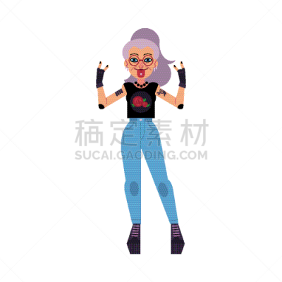 歌手,灰发,老年人,女性,通俗音乐人,分离着色,人,乐队,女式运动背心,愤怒