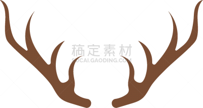 deer antler ilustration logo