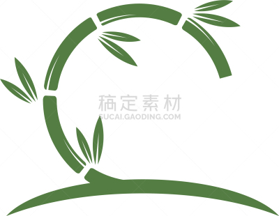 模板,品牌名称,竹,计算机图标,传统,商务,植物,木制,圆形,剪影