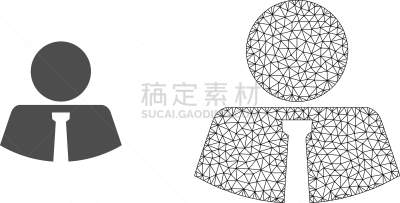 铁丝网,平坦的,计算机图标,分离着色,华丽的,商务,人,男商人,几何形状,男人