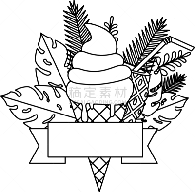 夏天,鸡尾酒,叶子,边框,冰淇淋,华丽的,果汁,加利福尼亚,植物群,棕榈叶