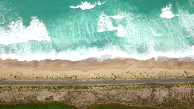  海岸线鸟瞰