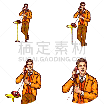 圆形,计算机图标,波普风,头像,传媒,矢量,商务,人,布置,剪影