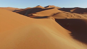 纳米布-Naukluft国家公园内纳米布沙漠无尽沙丘的 鸟瞰