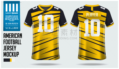 american football jersey mockup template design