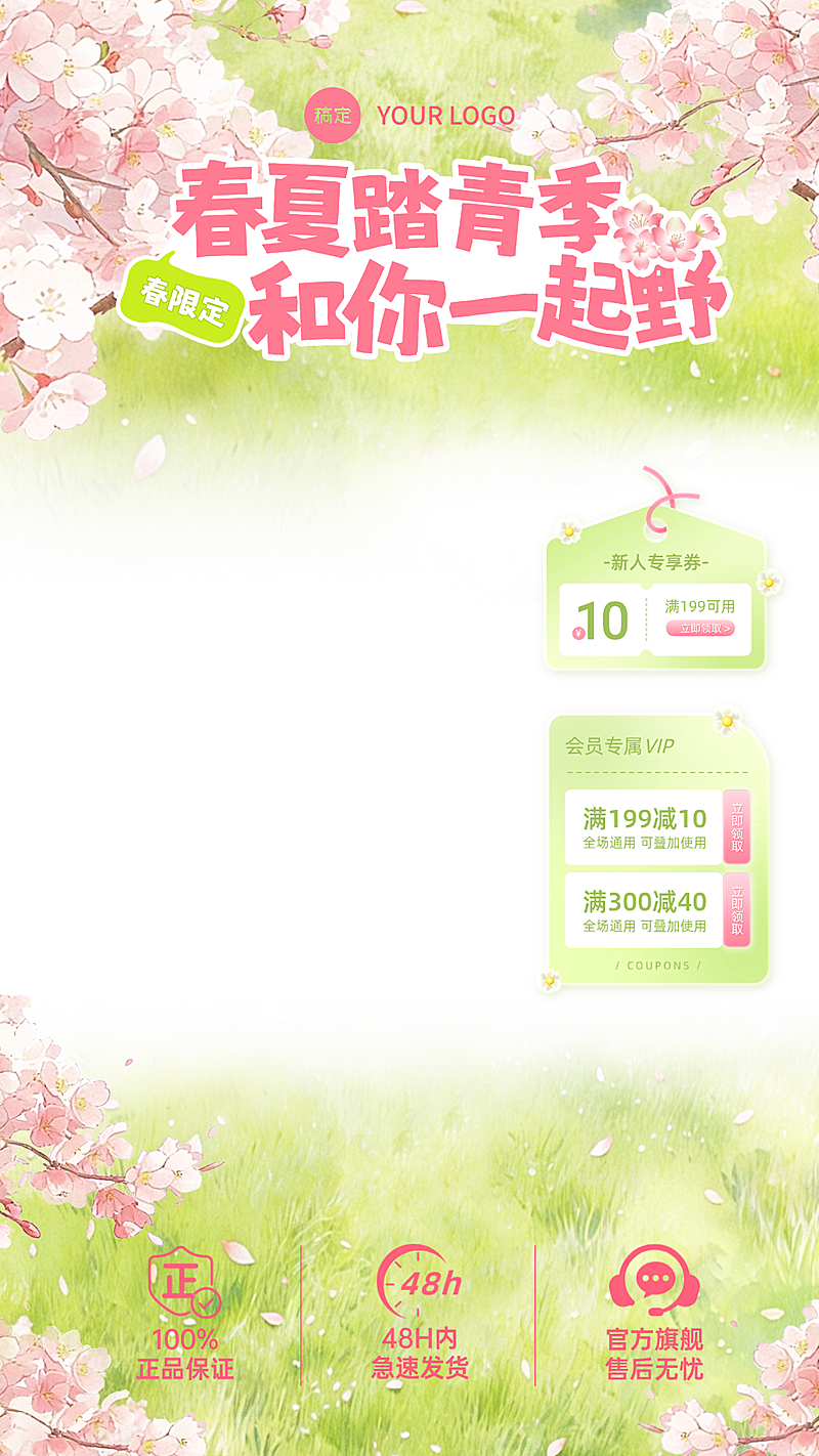 春夏电商零售直播贴片组合