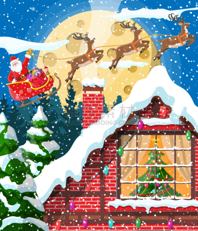 christmas new year winter landscape