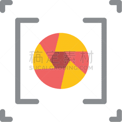 透镜,光圈,相机,彩色图片,平坦的,图标,焦点,专业人员,技术,摄影