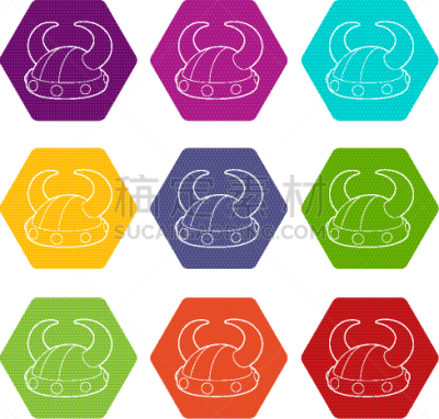 数字9,海盗头盔,计算机图标,分离着色,轮廓,盔甲服,金属,安全的,古老的