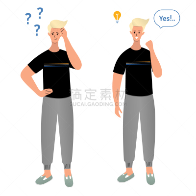 想法,问号,幸福,男孩,泡泡,矢量,绘画插图,男人,学生,发现