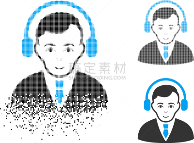 无人迹,收音机,Manager,像素化,计算机图标,商务,男商人,办公室职员,点染,骨折