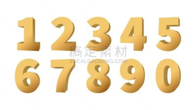三维图形,黄金,数字,数字化显示,数字9,数字0,数字7,图表,背景分离,立体图像