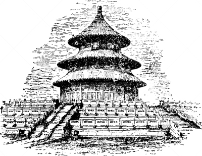 天坛,白色,矢量,图像,天堂,雕刻图像,寺庙,黑色,复古,窥视