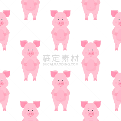 可爱的,猪,动物,卡通,幽默,农业,传统,春节,纺织品,坐
