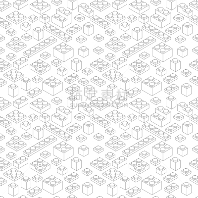 儿童,轮廓,轮廓线画,建筑业,塑胶,四方连续纹样,砖,积木,背景,灰色