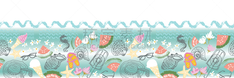夏天,海滩,水平画幅,食品,西瓜,海星,复古,度假,休闲,花