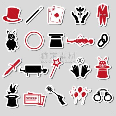 魔术师,标签,化妆舞会服,魔术,圆形,轻轻浮起,错觉,图像,矢量,布置