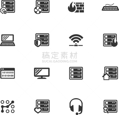 网络服务器,图标集,耳机,商务,数据,主机,计算机,云,沟通,讨论