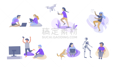 无人机,业余爱好,幸福,矢量,计算机语言,网络空间,卡通,进行中,平坦的,安慰