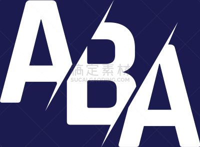 monogram letters initial logo design aba