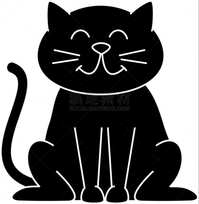 可爱的,猫,吉祥物,婴儿,性格,宠物,图像,矢量,分离着色,侧面像