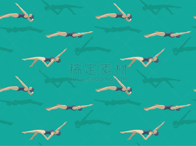 女人,四方连续纹样,轮廓,壁纸,二进制码,运动,泳装,背景,夏天,绘画插图