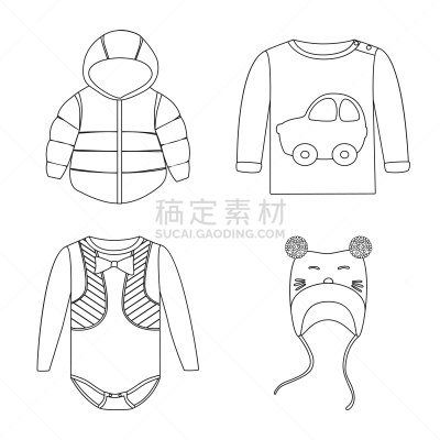 儿童,衣服,分离着色,品牌名称,人造物,毛衣,可爱的,热,外套,收集
