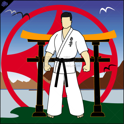 空手道,柔道,和服,剑道,跆拳道,儿童,道场,翻译,踢,剪影
