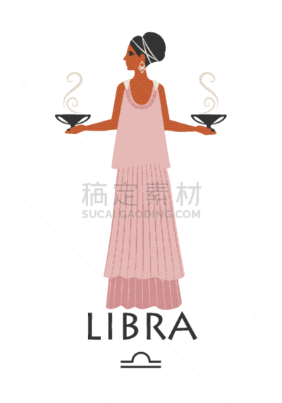 天秤座,女人,古希腊,风格,活力,克里特岛,平衡,希腊,神父,分离着色