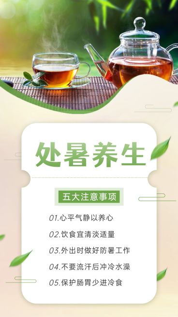 处暑节气知识百科宣传海报预览效果