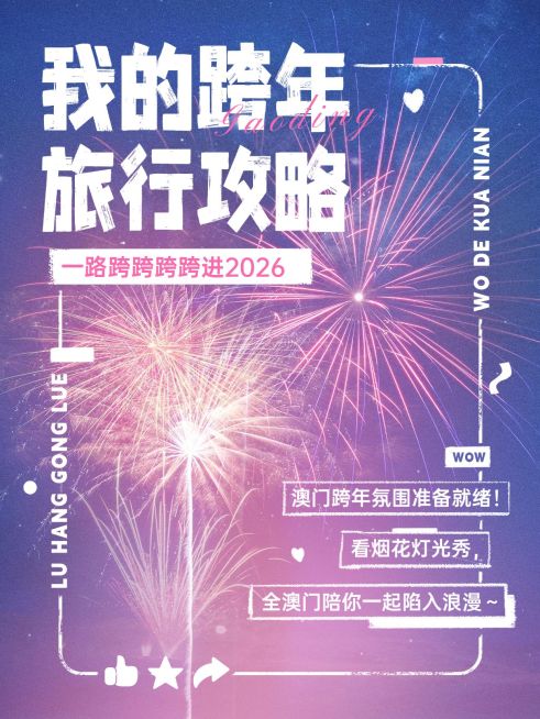 旅游出行元旦跨年攻略小红书封面预览效果