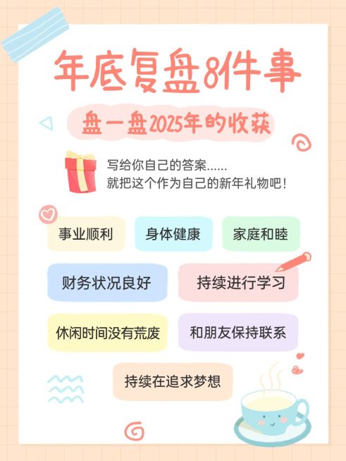 年终复盘总结手帐风小红书配图预览效果