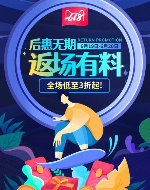 618返场大促海报预览效果