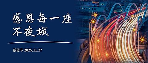 感恩节实景感谢城市简约祝福公众号首图