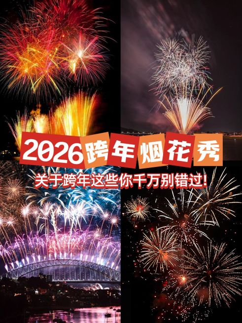 元旦新年跨年烟花秀攻略小红书封面aigc预览效果
