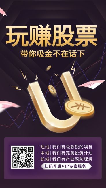 金融保险玩赚股票金融产品营销手机海报预览效果