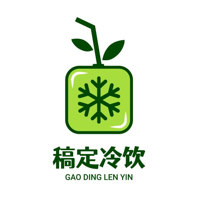 饮品卡通手绘创意头像Logo预览效果