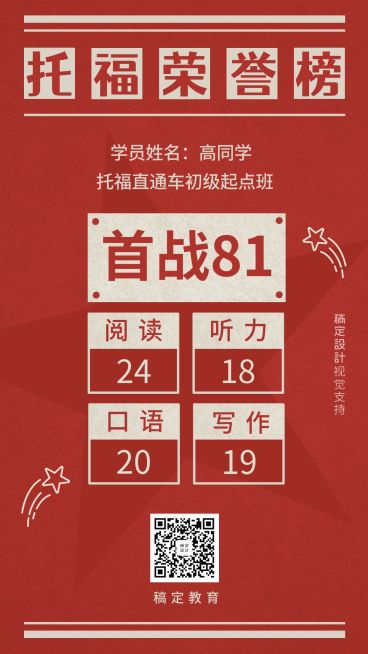 提分喜报/雅思托福/手机海报预览效果