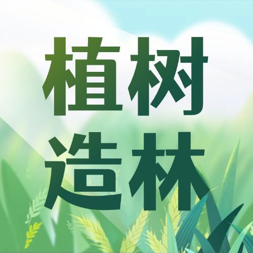 植树节环保绿色插画公众号次图预览效果