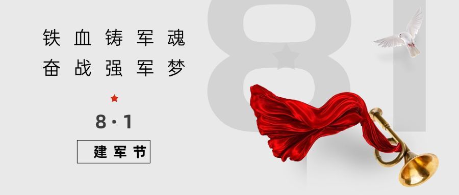 建军节节日祝福公众号首图预览效果