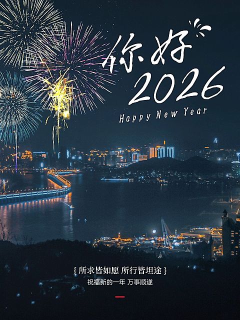 元旦新年节日祝福小红书配图