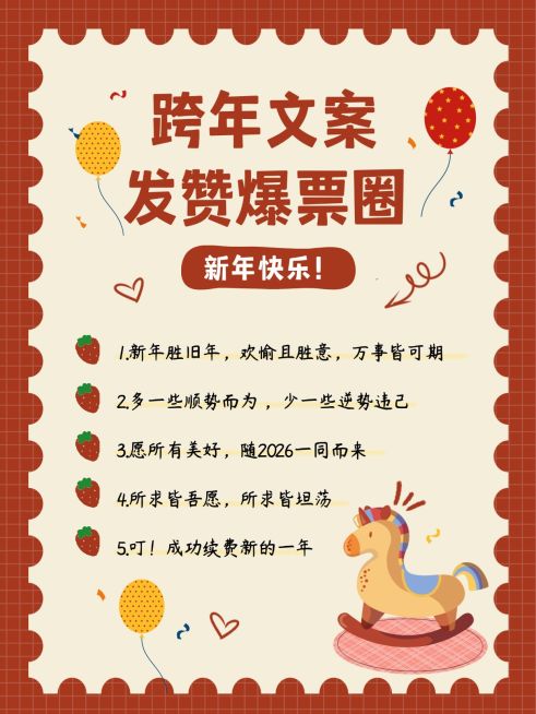 元旦跨年文案攻略小红书配图预览效果