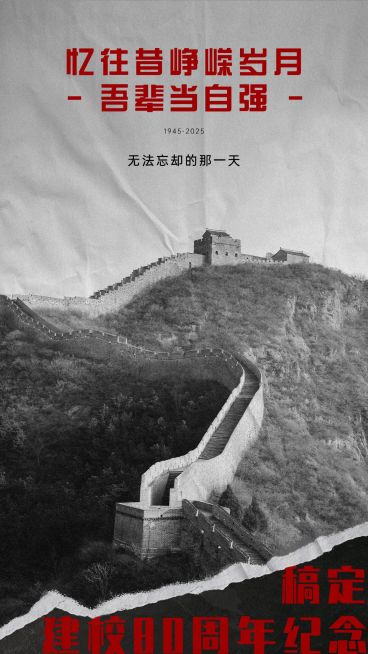 铭记校史周年回顾手机海报预览效果