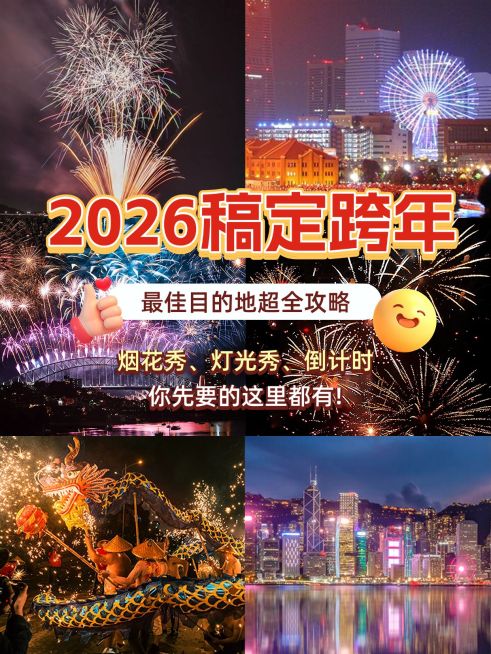 元旦新年跨年游玩攻略小红书封面aigc预览效果