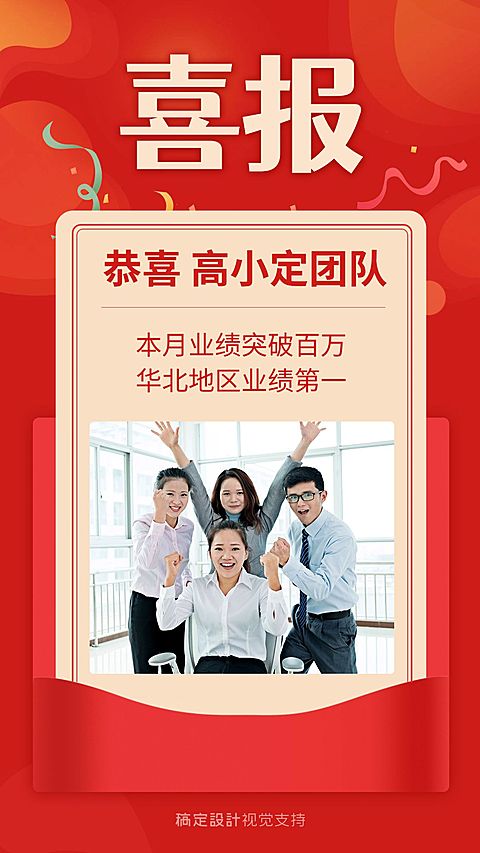 团队业绩表彰喜报